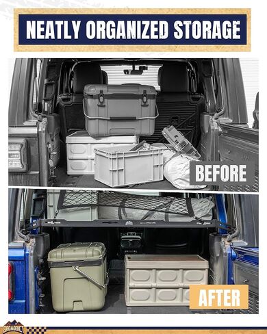 Rear Trunk Cargo Rack Basket Tray Fit for 2007-2026 Jeep Wrangler JK JL Unlimited 4 Door Hardtops, Interior Luggage Carrier Storage Shelf for Camping Trip Gear in Saudi Arabia