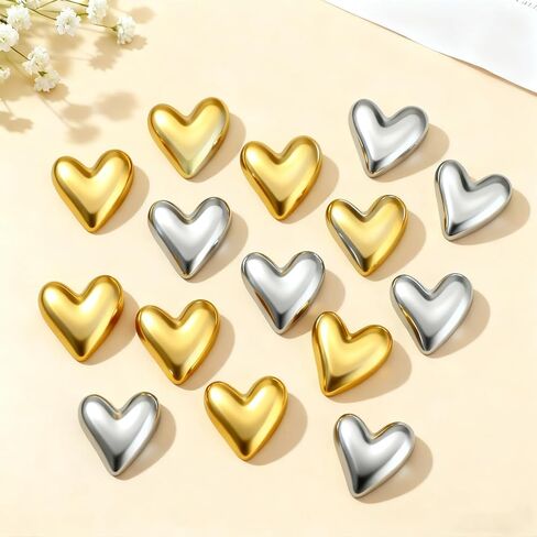 60Pcs Cute Decorative Push Pins Gold Silver Heart Thumb Tacks Pins for Bulletin Board Cork Notice Decor Thumbtacks Supplies for Wall Home Office Posters Photos Postcards Maps Fixing in Saudi Arabia