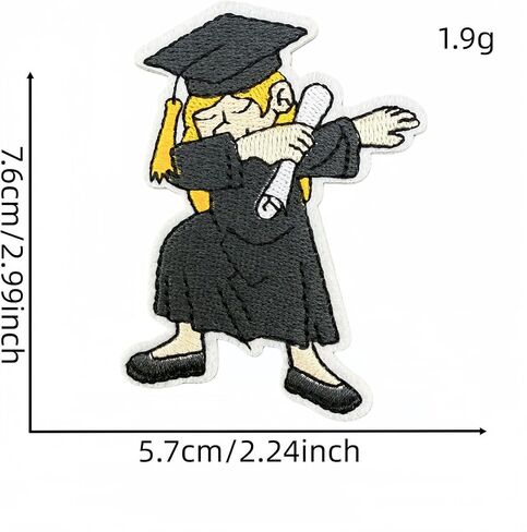 Class of 2026 Graduation Iron On Patches, Funny Senior High School College Grad Student Teacher Embroidered Applique Patch Badges for Clothes, Jeans, Backpacks, Hats (Color A) in Saudi Arabia