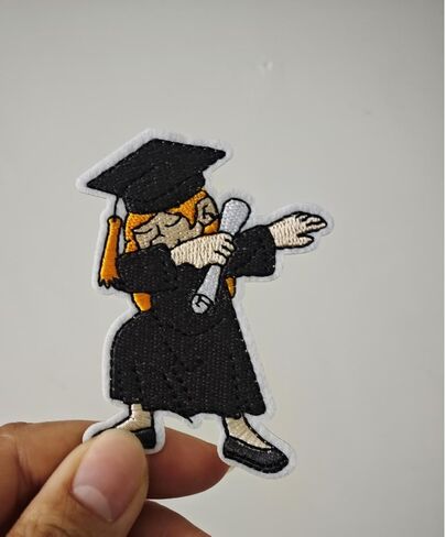 Class of 2026 Graduation Iron On Patches, Funny Senior High School College Grad Student Teacher Embroidered Applique Patch Badges for Clothes, Jeans, Backpacks, Hats (Color A) in Saudi Arabia
