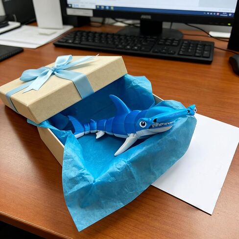 3D Printed Sea Animals - Articulated Hammerhead Shark Toys, Ocean Animals, Flexible Animals Toy Statue, Movable Joints, Desk Home Office Decor, Ideal Birthday in Kuwait