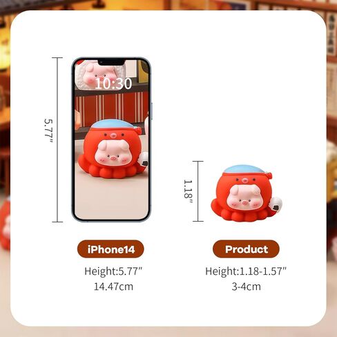 3 Pcs Izakaya Food Piggy Blind Box, Cute Food Themed Pig Desk Decor, Cute Pig Collectible Toys, Ornament Gift, Single Box in Kuwait