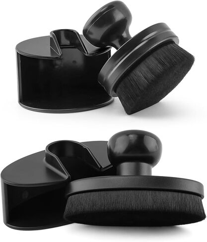 2 Pack Car Tire Shine Applicator, Vegan Tire Shine Applicator with Curved Brush Head Portable Car Tire Brush with Seal Cover Design for Vehicles Tire Shine Polish Wax and Car Wash in Saudi Arabia