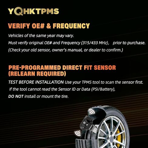 TPMS 315MHz Pre-Programmed,New Upgraded TPMS Compatible with Chevrolet Silverado 1500 2007-2019| Silverado 2500/3500 2007-2019|Colorado 2014-2022|GMC Canyon 2014-2022/OE#13598771(Set of 4) in Saudi Arabia