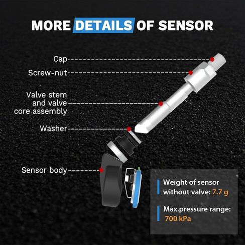 GM 315MHz TPMS Sensors Set of 4 Pre-Programmed Tire Pressure Sensor for Chevy Silverado Tahoe Suburban, GMC Sierra Yukon Acadia, Cadillac Buick, Replace 13598771 13598772 13581558 in Saudi Arabia