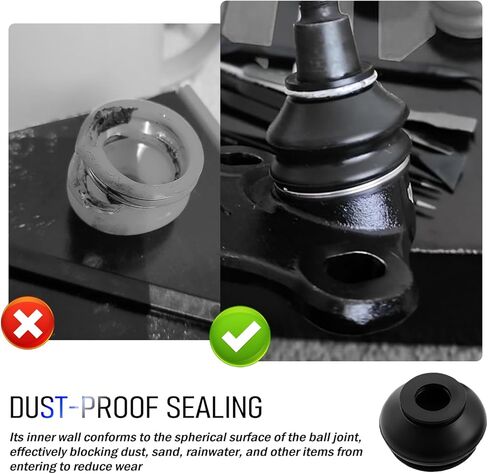 6PCS Car Ball Joint Boot Replacement,3 Sizes Car Tie Rod Boot Kit for Waterproof and Dustproof Protection,Rubber Cars Tie Rod End Boots for Steering Suspension Systems in Saudi Arabia