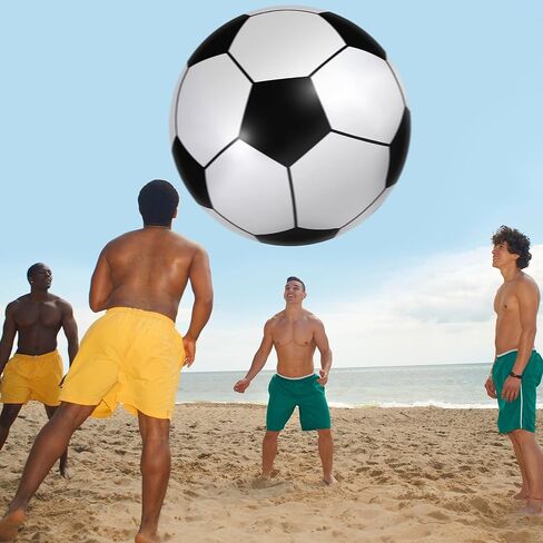 ELCOHO 60 Inch Inflatable Beach Ball Jumbo Inflatable Soccer Ball Pool Party Decoration Toy Beach Toy for Water Sports Games Party Supplies Family Gathering in Saudi Arabia