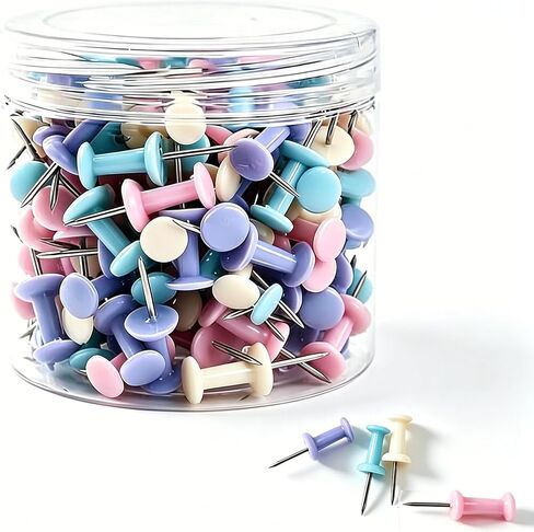 200Pcs/Set 0.87 Inch Jumbo Push Pins for Cork Board, Giant Coloured Push Pins Large Thumb Tacks for Bulletin Boards Wall Map Painting Craft Projects with Screw Cap Plastic Barrel-Multicolour Mix in Saudi Arabia