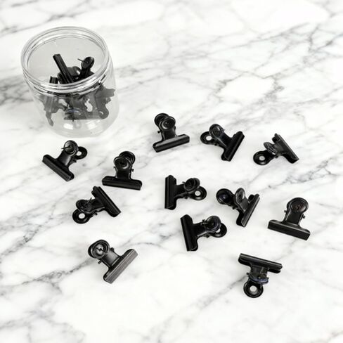 20 Pcs Black Push Pin Clips Heavy Duty Push Pins with Clips Thumb Tacks Clips Metal Cubicle Clips Board Pins No Holes for Bulletin Board Cork Board Photo Wall in Saudi Arabia