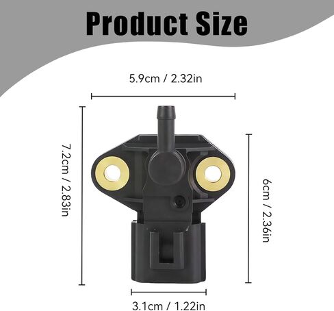 Fuel Rail Pressure Sensor, 0261230093 Fuel Injection Pressure Sensor Compatible with Ford F150 F250 F350 Super Duty Truck Escape Explorer Focus Mercury Lincoln Mustang 3F2Z9G756AC 3F2Z9G756AA in Kuwait