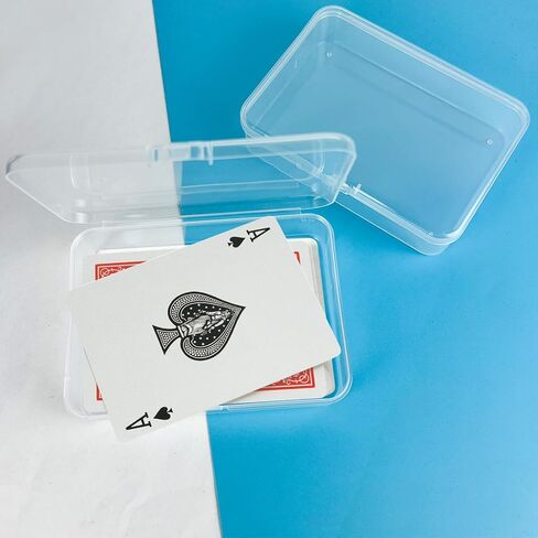 IOKUKI 8 Pcs Blank Playing Card Case, Clear Plastic Playing Game Card Storage Box Holder for Bank/Business/Game/PTCG Cards Not for Uno in Saudi Arabia
