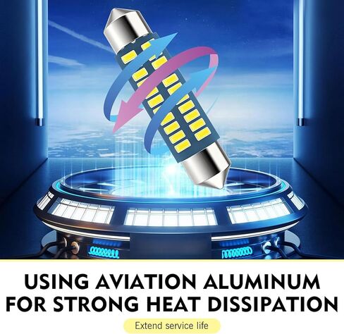 WZP 4PCS 578 LED لمبات، 42 مم 1.65 بوصة لمبة إضاءة LED ساطعة للغاية، 211-2 212-2 569 6411 6451 لمبة إضاءة قبة، عالمية للقبة الداخلية، الخريطة، وأضواء الباب، أضواء السيارة الداخلية (أبيض) in Kuwait