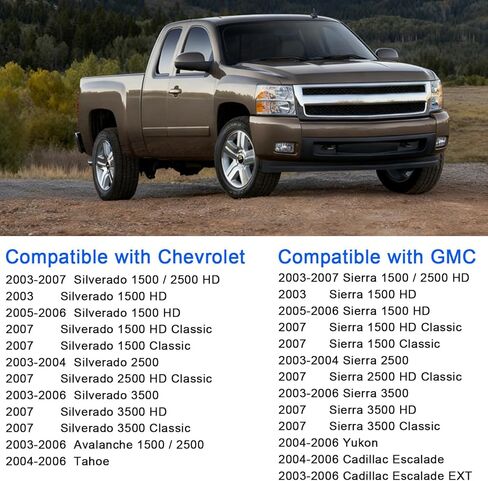 6 High Mod & 8 High Mod، لـ GM Low Beams High Beams & DRL Light On متوافق مع 2003-2007 Chevy Silverado GMC Sierra 1500/2500/3500 Classic in Kuwait