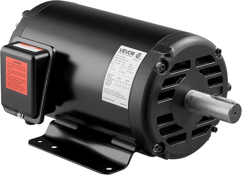 VEVOR 10 HP Electric Motor, 1770RPM Air Compressor Motor, CW/CCW Rotation, 1.375 inch Shaft Diameter, 3.88inch Shaft Length, 40N.m Torque, Three-Phase, 230V/460V, ODP Cooling, 215T Frame in Kuwait