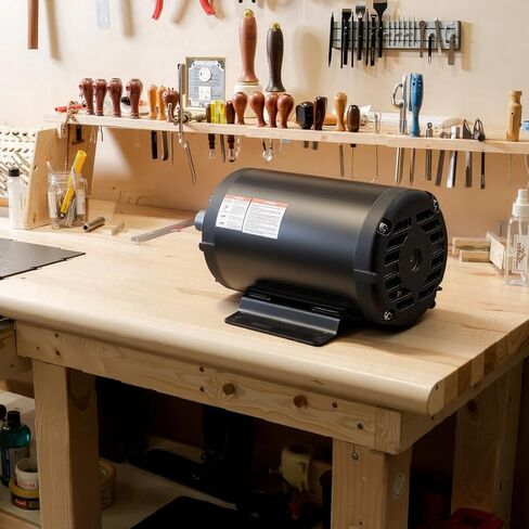VEVOR 10 HP Electric Motor, 1770RPM Air Compressor Motor, CW/CCW Rotation, 1.375 inch Shaft Diameter, 3.88inch Shaft Length, 40N.m Torque, Three-Phase, 230V/460V, ODP Cooling, 215T Frame in Kuwait