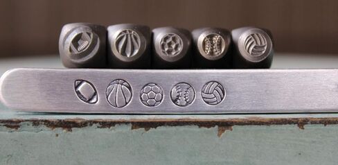 5mm and 6mm Sport Metal Punch Design 4 Stamp Set - CH236188245311426 in Saudi Arabia