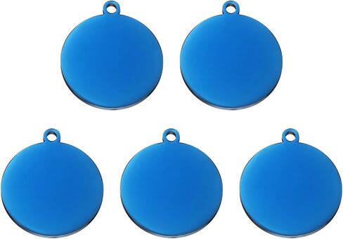HARFINGTON Round Stainless Steel Tags Circle Stamping Polished Plating Blanks with External Hole for Bracelet Crafts in Kuwait