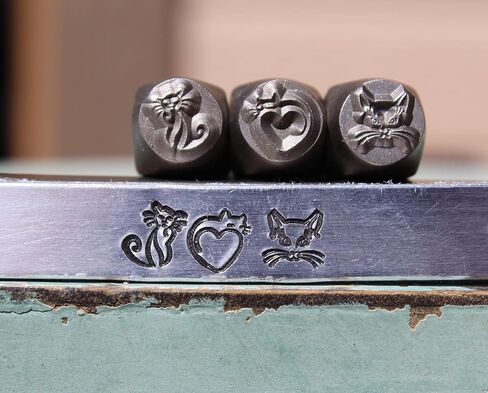6mm Cat Lovers Metal Punch Design 3 Stamp Set - Supply Guy - CH-562129375 in Saudi Arabia