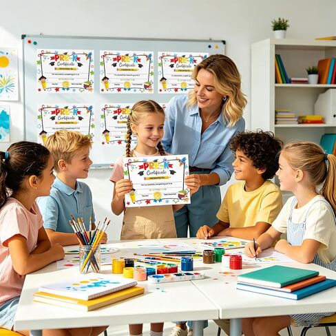 دبلومة التخرج PRE-K 2026، ديكورات التخرج لمرحلة ما قبل المدرسة، 30 قطعة شهادة جائزة التخرج لمرحلة ما قبل المدرسة 2026،8.3 × 11 في شهادة نهاية العام الدراسي للأطفال الطلاب والمعلمين in Kuwait