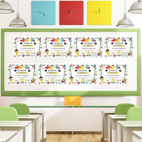دبلومة التخرج PRE-K 2026، ديكورات التخرج لمرحلة ما قبل المدرسة، 30 قطعة شهادة جائزة التخرج لمرحلة ما قبل المدرسة 2026،8.3 × 11 في شهادة نهاية العام الدراسي للأطفال الطلاب والمعلمين in Kuwait