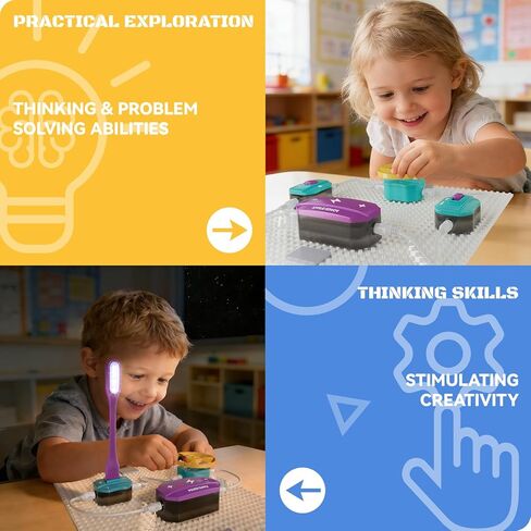 Science Kits for Kids, Electronics Exploration Kit for Kids, 450+ Projects, 45 Parts Circuit Kit, Educational STEM Toys Christmas Birthday Gift for Kids Boys Girls Ages 5 6 7 8 9 10 11 12 in Kuwait
