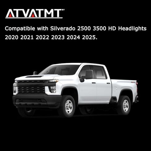 for 2022 2023 2024 2025 2026 Chevy Silverado 2500 3500 HD Headlight Assembly, H11 H9 WT/LT/Custom Headlight, 4-PACK. in Saudi Arabia