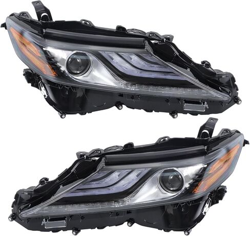 labwork Headlight Assembly Replacement for Toyota Camry XSE 2021-2022 Headlights w/DRL Black Projector Set Driver and Passenger Side in Kuwait