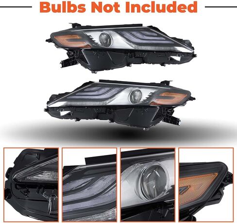 labwork Headlight Assembly Replacement for Toyota Camry XSE 2021-2022 Headlights w/DRL Black Projector Set Driver and Passenger Side in Kuwait