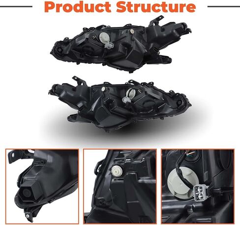 labwork Headlight Assembly Replacement for Toyota Camry XSE 2021-2022 Headlights w/DRL Black Projector Set Driver and Passenger Side in Kuwait