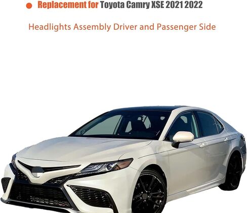 labwork Headlight Assembly Replacement for Toyota Camry XSE 2021-2022 Headlights w/DRL Black Projector Set Driver and Passenger Side in Kuwait