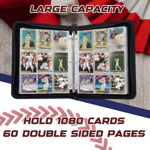 Mifoci Baseball Card Binder 9-pocket, 1080 Pockets with Christian Bible Verses Baseball Trading Cards Album Organizer Waterproof Collectible Sports Cards Storage Holder Gifts for Baseball-loving Fans in Saudi Arabia