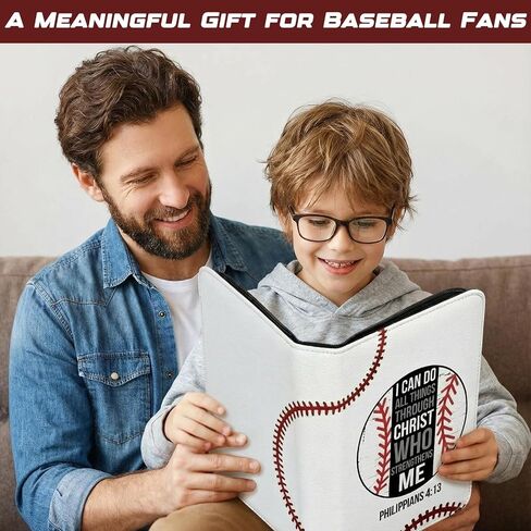 Mifoci Baseball Card Binder 9-pocket, 1080 Pockets with Christian Bible Verses Baseball Trading Cards Album Organizer Waterproof Collectible Sports Cards Storage Holder Gifts for Baseball-loving Fans in Saudi Arabia