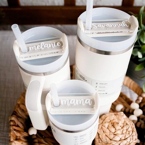 Personalized Stanley Tumbler Name Plates, Custom Name Tag for 20, 30, 40 Oz Tumblers Lid, Tumbler Topper - Ideal Stanley Cup ID Gifts (Color*1) in Saudi Arabia