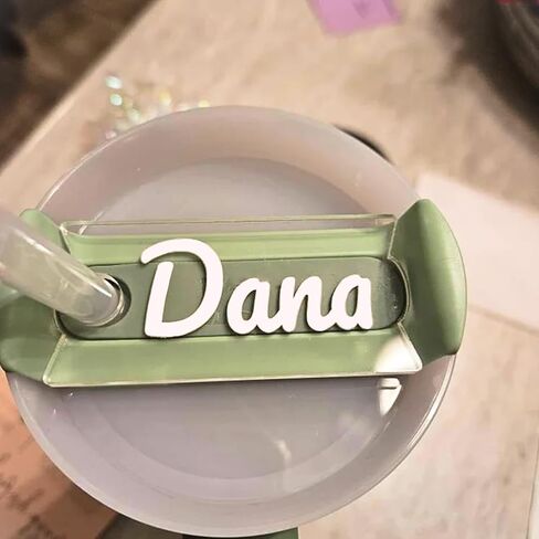 Personalized Stanley Tumbler Name Plates, Custom Name Tag for 20, 30, 40 Oz Tumblers Lid, Tumbler Topper - Ideal Stanley Cup ID Gifts (Color*1) in Saudi Arabia