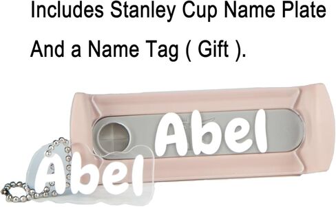 Personalized Stanley Tumbler Name Plates, Custom Name Tag for 20, 30, 40 Oz Tumblers Lid, Tumbler Topper - Ideal Stanley Cup ID Gifts (Color*1) in Saudi Arabia