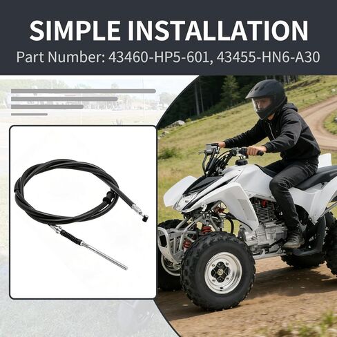 43460-HP5-601 كابل فرامل اليد الخلفية متوافق مع Honda TRX250X TRX250EX Rancher 420 ATV - استبدال 43455-HN6-A30 in Kuwait