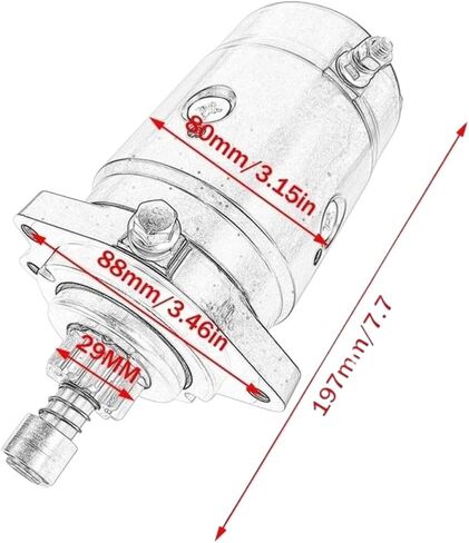 Starter Motor 50-81490M Compatible with Marine 50-92669M 50-97072M 50-97072T 31100-95240 in Kuwait