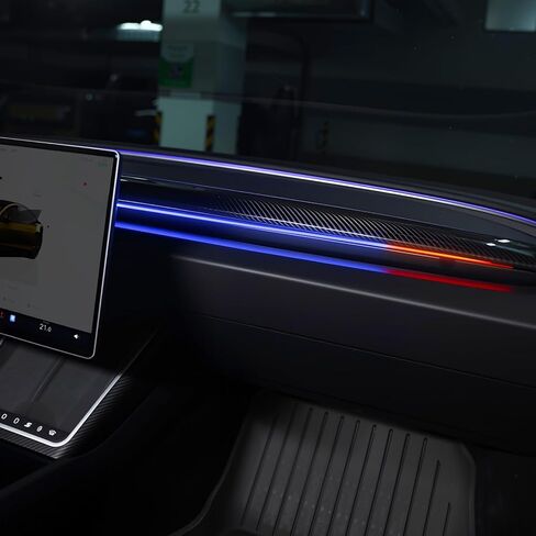 الإضاءة المحيطة مع اكتشاف النقاط العمياء والتحذير لسيارة Tesla Model 3 Highland (2024 2025) وY Juniper (2025 2026) | نظام مراقبة بي إس دي | إضاءة محيطة آمنة LED متعددة الألوان | تحديث عبر الهواء in Kuwait