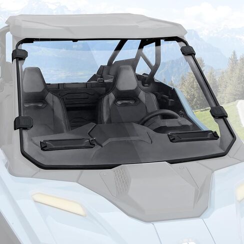 الزجاج الأمامي SAUTVS لملحقات Polaris RZR PRO XP/PRO S 2025+، طبقة صلبة مقاومة للغبار ومتينة ومقاومة للخدش، زجاج أمامي كامل بفتحات تهوية in Kuwait