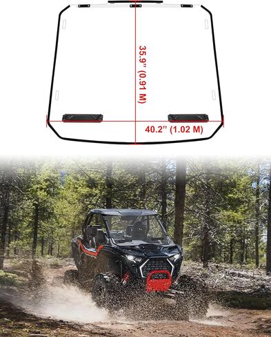 الزجاج الأمامي SAUTVS لملحقات Polaris RZR PRO XP/PRO S 2025+، طبقة صلبة مقاومة للغبار ومتينة ومقاومة للخدش، زجاج أمامي كامل بفتحات تهوية in Kuwait