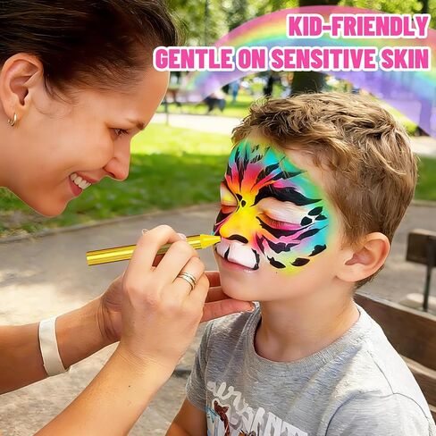 Face Paint Crayons for Kids - 18pcs Non-Toxic, Washable Face Paint Sticks| Easy to Use, Safe for Sensitive Skin and Perfect for Kids Party, Easter Makeup, School Event, Cosplay in Saudi Arabia