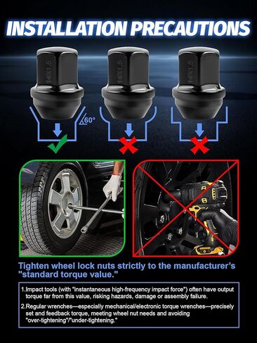 M14x1.5 Wheel Lug Nut 20pcs Black Lug Nuts Compatible with Camaro Corvette Impala Lug Nuts 1.5 inch Length in Saudi Arabia