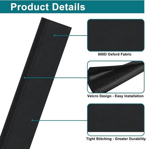 4 Pcs Swing Chain Covers Outdoor: Waterproof High Duty Fabric Cord Covers, Hanging Protector Acccessories for Patio or Hammock (Black) in Saudi Arabia
