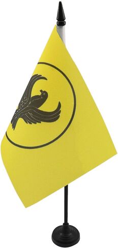 Pontic Greeks Table Flag 5'' x 8'' - Pontian Greece Desk Flag 21 x 14 cm - Black plastic stick and base - AZ FLAG in Kuwait