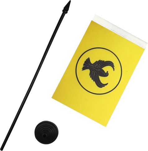 Pontic Greeks Table Flag 5'' x 8'' - Pontian Greece Desk Flag 21 x 14 cm - Black plastic stick and base - AZ FLAG in Kuwait