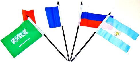 G-20 (Group of 20) Flag Set 20 Polyester 4x6 Inch Flags, One Flag for Each Country in the G-20 in Saudi Arabia