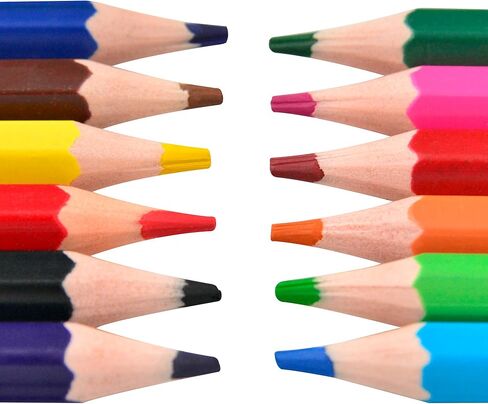 120 Counts Hernidex® Colored Pencils, 10 Pack 12 Bright Colors, Woodless, Non-Toxic, UV Protection, Hexagon Shape, HD-0425 in Saudi Arabia