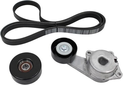 AUCERAMIC 90-K38274E Serpentine Belt Tensioner & Idler Pulley Kit Fit for Ford F-150, F-250/F-350/F-450/F-550 Super Duty, E-150 E-250 E-350 Excursion 4.6L 5.4L 6.8L 2002-2010 in Kuwait