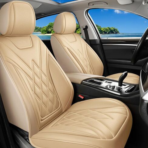 Car Seat Covers Compatible with Dodge Durango 2007-2025 2026 - Full Set 5 Seats Luxury Leather All-Weather Seat Cushions & Protectors, Waterproof & Breathable, Airbag Compatible (Redline) in Saudi Arabia