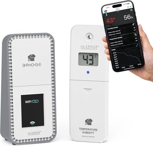 Temp Tracker Wi-Fi Alert System 3 Pack with The Bridge Gateway and 3 Indoor Outdoor Temperature and Humidity Sensors in Saudi Arabia